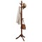 Adjustable Height Solid Wood Coat Rack Stand with 10 Hooks for Entryway Living Room and Office